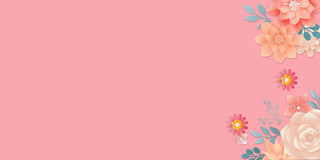 粉色妇女节鲜花元素背景GIF动态图妇女节背景